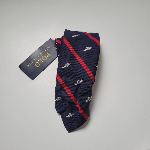 Polo Ralph lauren NWT P- wings limited edition tie 100% Silk. - Picture 1 of 16